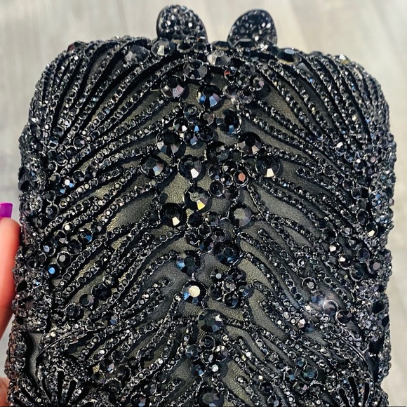 🖤Black Rhinestone Evening Clutch🖤